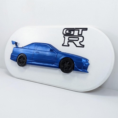 R34 gtr wall art plaque - art,